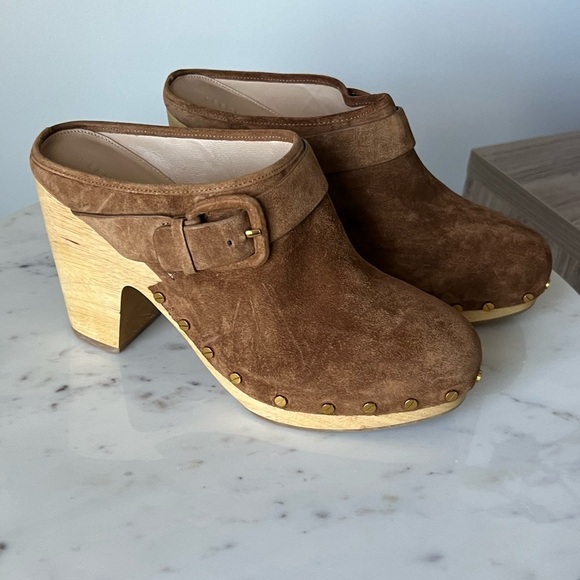 Veronica Beard Dacey Suede Clogs - Picture 3 of 9